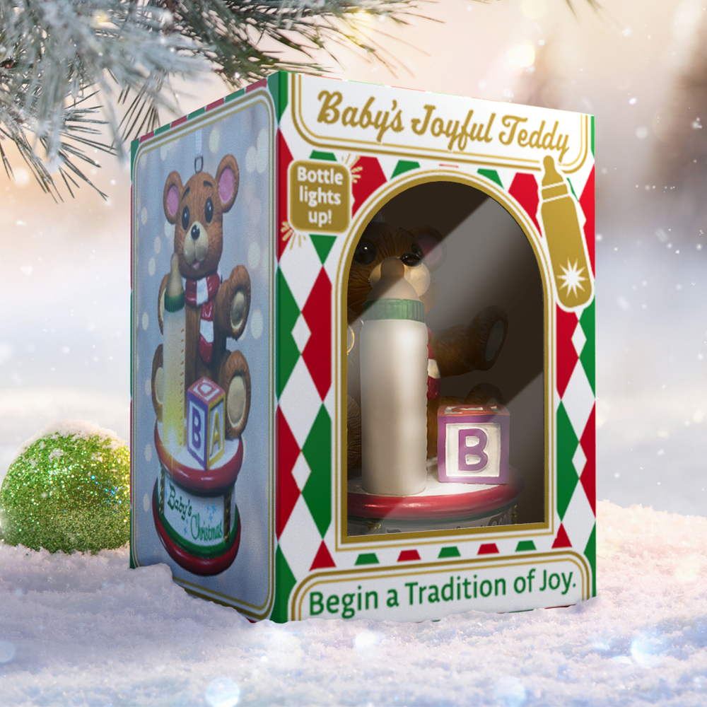 Personalized Teddy Bear Baby Christmas Tree Ornament 2025 – Custom